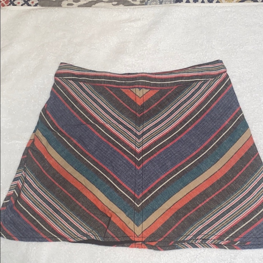 Free People Yours Truly Chevron Striped Mini Skirt